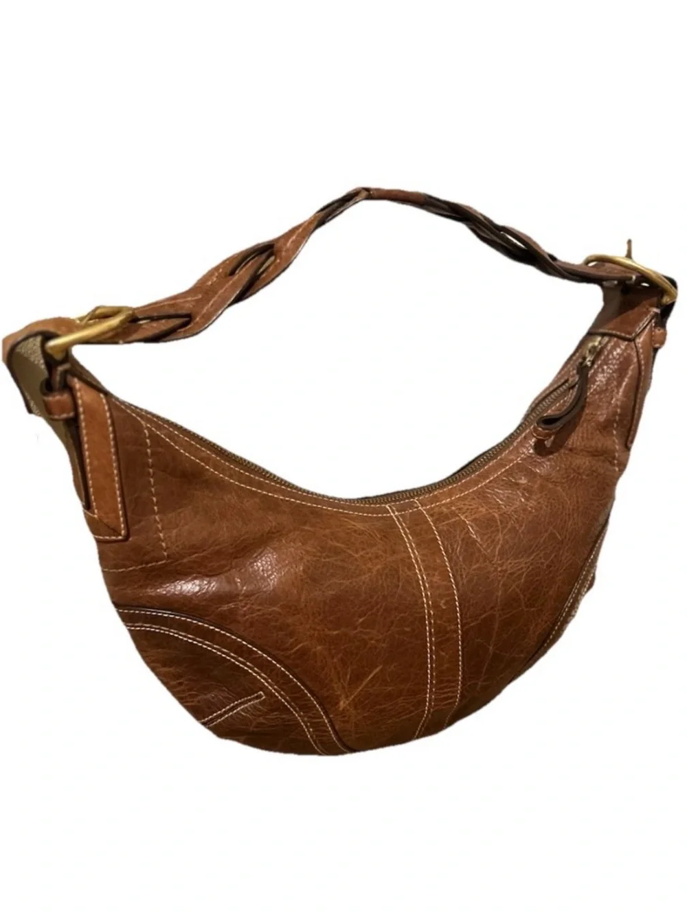 Coach Brown Leather Hobo Shoulder Bag - Picture 2 of 14